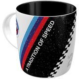 Nostalgic-Art Retro kahve kupası, 330 ml, orijinal lisanslı ürün (OLP), BMW Motorsport – Tradition Of Speed – BMW aksesuar hayranları için hediye fikri, seramik fincan, vintage tasarım