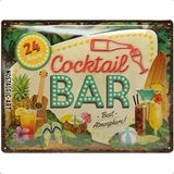 Nostalgic-Art Retro metal levha, 30 x 40 cm, Kokteyl Bar – Bar Aksesuarı Olarak Hediye Fikri, Metal, Vintage Tasarım Dekorasyon için