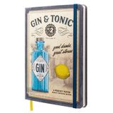 Nostalgic-Art Retro Not Defteri, A5, Cin & Tonik – İçkiler ve Hikayeler – Cin Hayranları için Hediye Fikri, Bullet Journal Noktalı, Vintage Tasarım