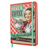 Nostalgic-Art Retro not defteri, A5, Have A Coffee – Nostalji hayranları için hediye fikri, Bullet Journal dotted, Vintage tasarım