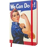 Nostalgic-Art, Retro Not Defteri, Puantiyeli, Abd – We Can Do It – Güçlü Kadınlar Için Hediye Fikri, Bullet Journal Dotted, Vintage Tasarım, A5 - 1 Adet - Çok Renkli
