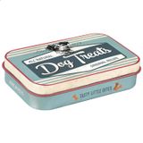 Nostalgic-Art Retro ödül kutusu, 6 x 9,5 x 2 cm, pati levhası – Dog Treats Blue – Köpek sahipleri için hediye fikri, köpek ödül kutusu, vintage tasarım