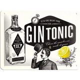 Nostalgic-Art Retro sac levha, 15 x 20 cm, Cin Tonic – Hediye fikri, bar aksesuarı olarak, metal, vintage tasarım