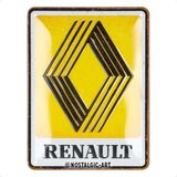 Nostalgic-Art Retro sac levha, 15 x 20 cm, Renault – Logo 1972 – Renault aksesuar hayranları için hediye fikri, orijinal lisanslı ürün (OLP), metal, vintage tasarım, sac levhalar özdeyişler