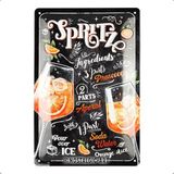 Nostalgic-Art Retro sac levha, 20 x 30 cm, Aperol Spritz – hediye fikri, bar aksesuarı olarak, metal, vintage tasarım, sac levhalar, sözler