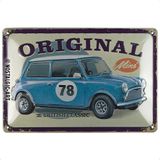 Nostalgic-Art Retro sac levha, 20 x 30 cm, mini – The British Classic – Mini Cooper aksesuar hayranları için hediye fikri, metal, vintage tasarım