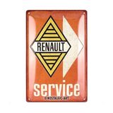 Nostalgic-Art Retro Sac Levha, 20 x 30 Cm, Renault – Service – Renault Aksesuar Hayranları Için Hediye Fikri, Orijinal Lisanslı Ürün (Olp), Metal, Vintage Tasarım, Sac Levhalar, Özdeyişler - 15x20 - Çok Renkli