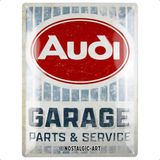 Nostalgic-Art Retro sac levha, 30 x 40 cm, Audi – Garaj – Audi aksesuar hayranları için hediye fikri, orijinal lisanslı ürün (OLP), metal, vintage tasarım, sac levhalar, sözler