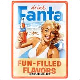 Nostalgic-Art Retro sac levha, Fanta – Beach Girl – Bar aksesuarı olarak hediye fikri, metal, dekorasyon için vintage tasarım, 30 x 40 cm