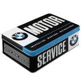 Nostalgic-Art Retro saklama kabı düz, 2,5 l, BMW – Servis – BMW aksesuar hayranları için hediye fikri, kapaklı sac kutu, vintage tasarım