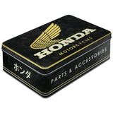 Nostalgic-Art Retro Saklama Kavanozu Düz 2,5 L Honda MC - Parça ve Aksesuarlar Altın - Honda Aksesuar Hayranları için Hediye Fikri Orijinal Lisanslı Ürün (OLP) Kapaklı Teneke Kutu Vintage Tasarım