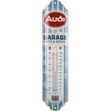 Nostalgic-Art Retro Termometre, 7 x 28 Cm, Audi – Garaj – Audi Aksesuar Hayranları Için Hediye Fikri, Orijinal Lisanslı Ürün (Olp), Metal, Vintage Tasarım - 6,5 cm x 28 cm