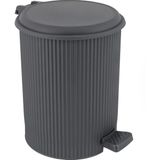 Nostalji Pedallı Çöp Kovası: 11 Litre - Antrasit - 11 lt