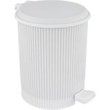 Nostalji Pedallı Çöp Kovası: 11 Litre - Beyaz - 11 lt