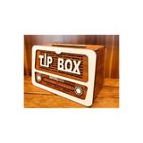 Nostalji Radyo Tip Box Bahşiş Kutusu, Ahşap, 21 x 13,5 x 12,5 cm