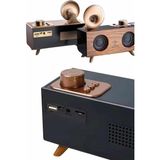 Nostalji Speaker Radyo Gramofon Ahşap Renk - Ebatlar
