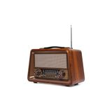 Nostaljik Ahşap Görünümlü Radyo, Bluetooth Hoparlör, Mp3 Çalar ve Müzik Kutusu - Çok Renkli