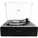 Nostaljik Ahşap Kaplama Pikap 33X45 Plaklar Bass Bluetooth Crownwell Vegas Plus Silver Renk - Gümüş