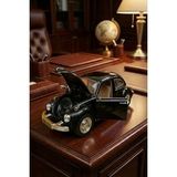 Nostaljik Beetle Vosvos Oyuncak Araba - 17cm Büyük Boy - Sesli Işıklı ve Sürtmeli - Siyah Model