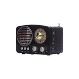 Nostaljik Fm Radyo Bluetooth Hoparlör USB Retro Siyah M-161 Bt