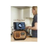 Nostaljik Görünümlü Solar Panelden Şarj Olabilen Telefon Standlı Fm Radyo Bluetooth Hoparlör - Option-1