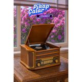 Nostaljik JOT402AM DÖNENCE Pikap Ahşap 2X5W Stereo Spk MP3 Çalar USB-Radyo-CD-Kaset BT Müzik Çalarlı
