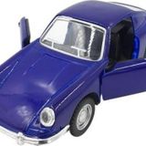 Nostaljik Klasik Metal Çek Bırak Araba Mavi Kapılar Açılır ( 1/36 Ölçek ) Mod:4