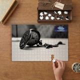 Nostaljik Köstekli Saat Tasarımı 240 Parça Ahşap Puzzle Ahşap Kutuda MP04950