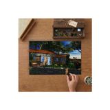 Nostaljik Köy Evi Tasarımı 240 Parça Ahşap Puzzle Ahşap Kutuda MPY10034