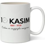 Nostaljik Lezzetler 10 Kasım Mustafa Kemal Atatürk Tasarımlı Kupa Bardak Baskılı Kahve Kupa Bardak Model 8