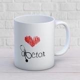 Nostaljik Lezzetler 14 Mart Tıp Bayramı Doctor Baskılı Kupa Bardak - Beyaz - 300 ml