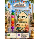 Nostaljik Lezzetler 20 Adet Kur'an Kursu Hatırası Renkli Keçeli Kalem Tebrik Kartı Hediye Seti - Çok Renkli - 1