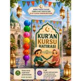 Nostaljik Lezzetler 20 Adet Kur'an Kursu Hatırası Renkli Keçeli Kalem Tebrik Kartı Hediye Seti
