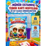 Nostaljik Lezzetler 20 Adet Yeni Okumayı Öğrenen Öğrencilere Hediye Artık Okuyorum Yazılı 1. Sınıf Hatırası Mühür (Istampa) Tebrik Kartı Hed