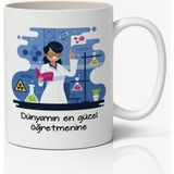 Nostaljik Lezzetler 24 Kasım Öğretmenler Günü Tasarımlı Kupa Bardak Baskılı Kahve Kupa Bardak Model 13