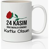 Nostaljik Lezzetler 24 Kasım Öğretmenler Günü Tasarımlı Kupa Bardak Baskılı Kahve Kupa Bardak Model 2