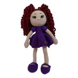 Nostaljik Lezzetler Amigurumi Organik Oyuncak-Uyku Arkadaşı -Örme Mor Bebek