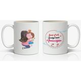 Nostaljik Lezzetler Annelerin Kalbine Dokunan Tasarımlı 1 Adet Seni Çok Seviyorum Anneciğim Yazılı Hediyelik Kupa - Beyaz - 300 ml