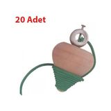 Nostaljik Lezzetler Boyanabilir Ağaç Topaç (20 Adet)