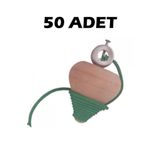 Nostaljik Lezzetler Boyanabilir Ağaç Topaç (50 Adet)
