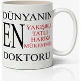 Nostaljik Lezzetler Doktorlar Günü Temalı Baskılı Kupa Bardak