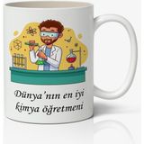 Nostaljik Lezzetler Dünyanın En Iyi Kimya Öğretmeni - Öğretmenler Günü Temalı Baskılı Kupa Bardak Baskılı Kahve Kupa Bardak