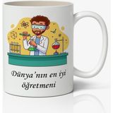 Nostaljik Lezzetler Dünyanın En Iyi Öğretmeni - Öğretmenler Günü Temalı Baskılı Kupa Bardak Baskılı Kahve Kupa Bardak