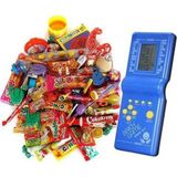 Nostaljik Lezzetler Hediye Kutusu Mavi Tetrisli Büyük Boy 80'ler 90'lar