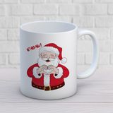 Nostaljik Lezzetler Ho Ho Ho Yazılı Yılbaşı Temalı Hediyelik Baskılı Kupa - Beyaz - 300 ml