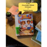 Nostaljik Lezzetler Karne Hediyesi 5 Set Nostaljik Mühür (Istampa) ve Tebrik Kartı