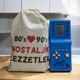 Nostaljik Lezzetler Kese Mavi Tetrisli Nostaljik Hediye Paketi 80'ler 90'lar