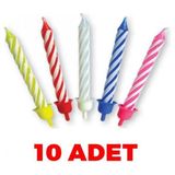 Nostaljik Lezzetler Nostaljik Pasta Mumu 10 Adet - Renkli