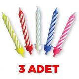 Nostaljik Lezzetler Nostaljik Pasta Mumu 3 Adet - Renkli