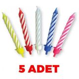 Nostaljik Lezzetler Nostaljik Pasta Mumu 5 Adet - Renkli